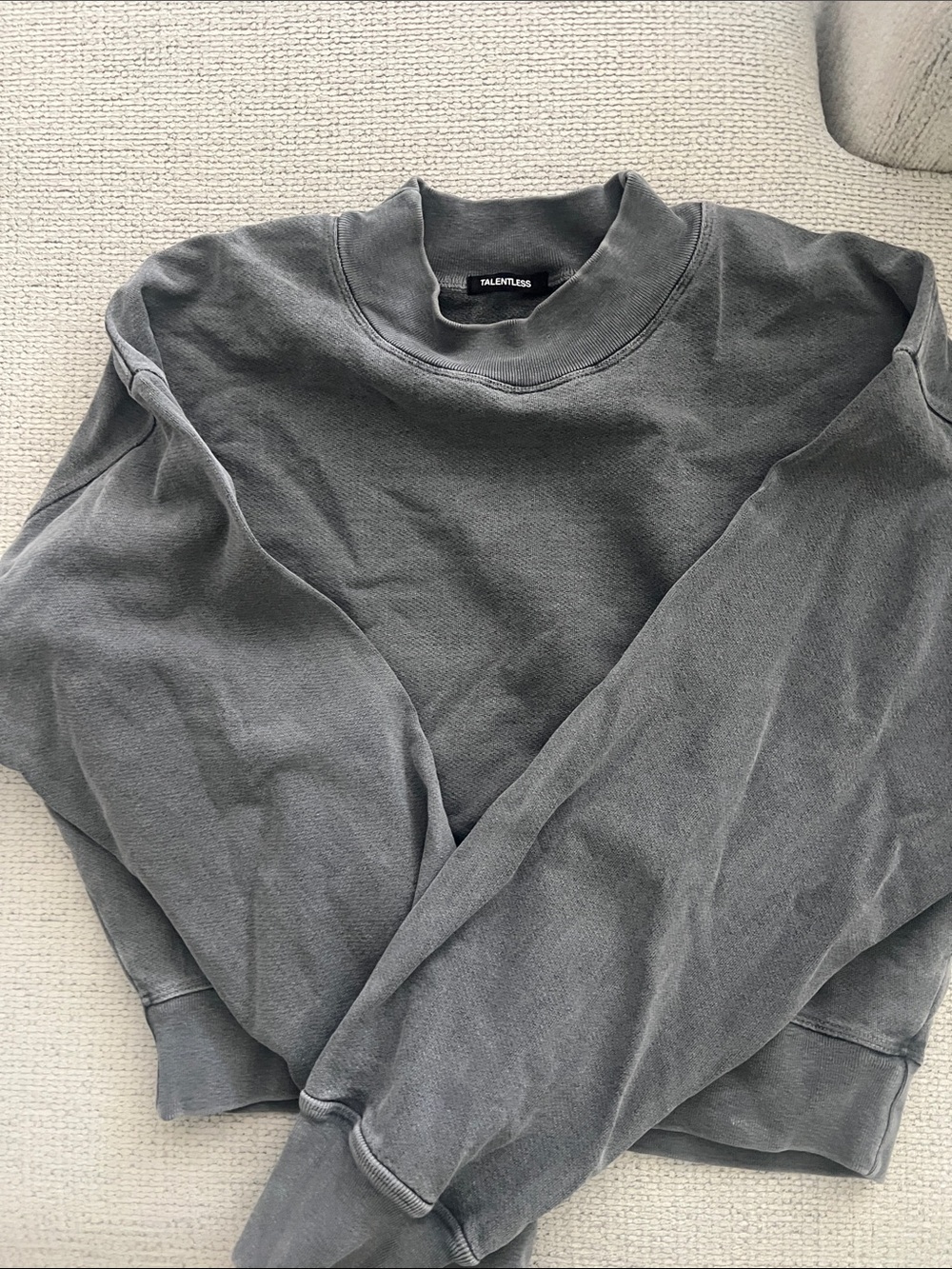 Talentless WOMEN'S MOCK CREWNECK - Steel Grey